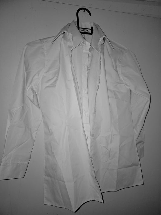 Pre-Loved Pack of 2 Long Sleeve Girls Easy Iron Blouses Age 7-8